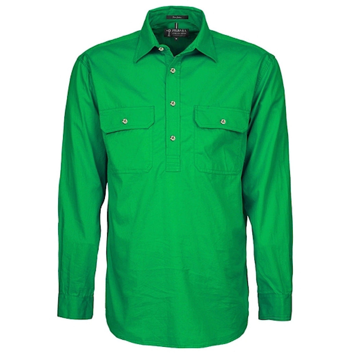 Pilbara Men’s Closed Front Shirt - Emerald