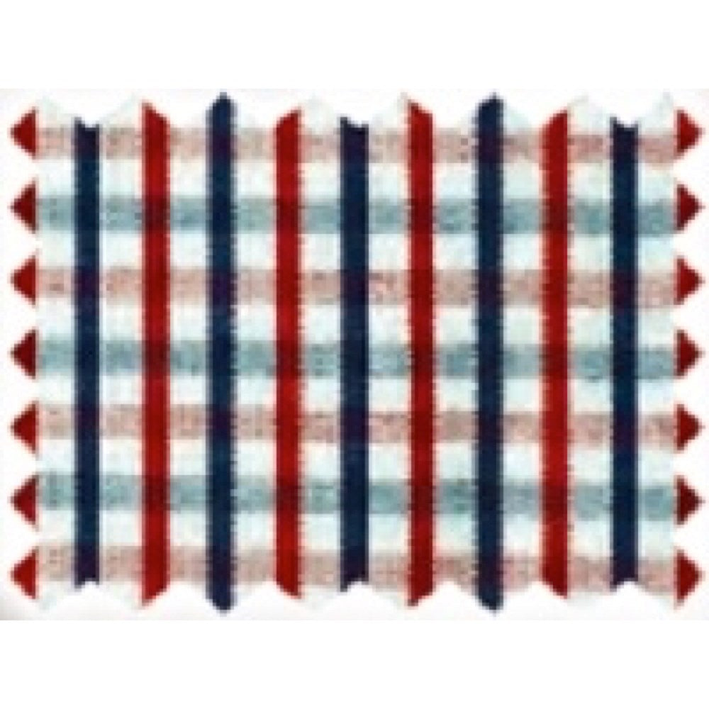 Pilbara Mens L/S Dual Pocket Checked Shirt - Red Navy White