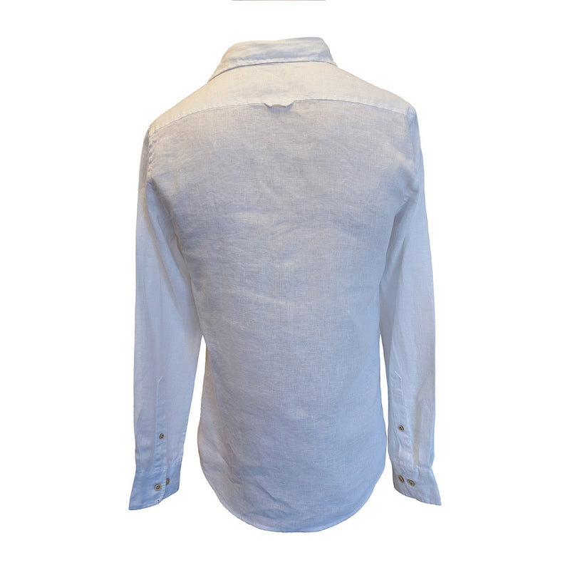 Pilbara Men’s Classic Fit Linen Shirt - White