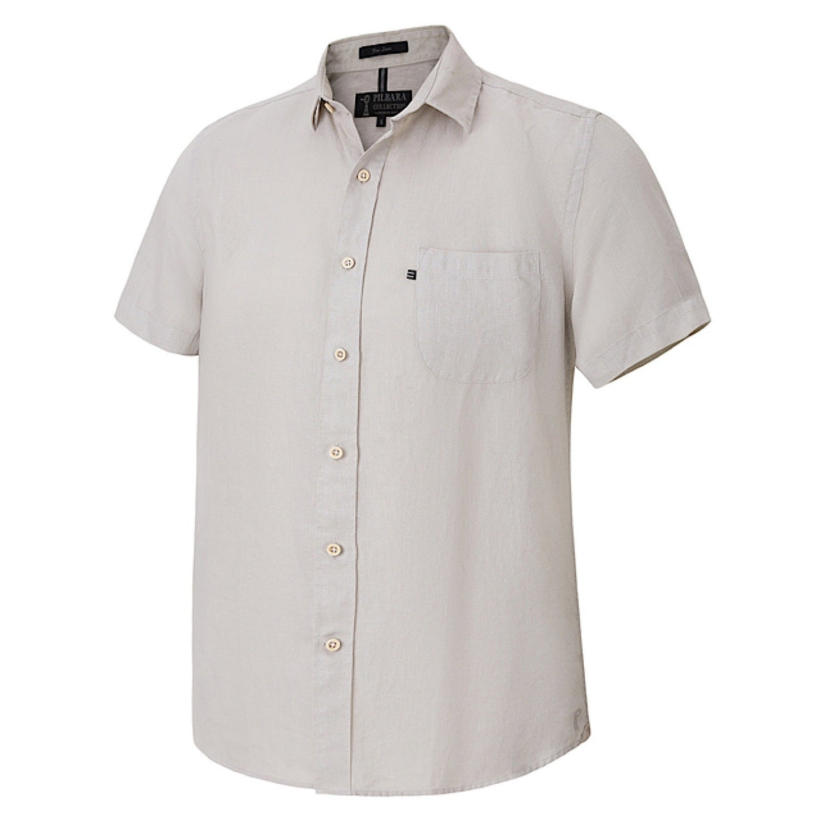Pilbara Men’s Linen S/S Shirt - Flax