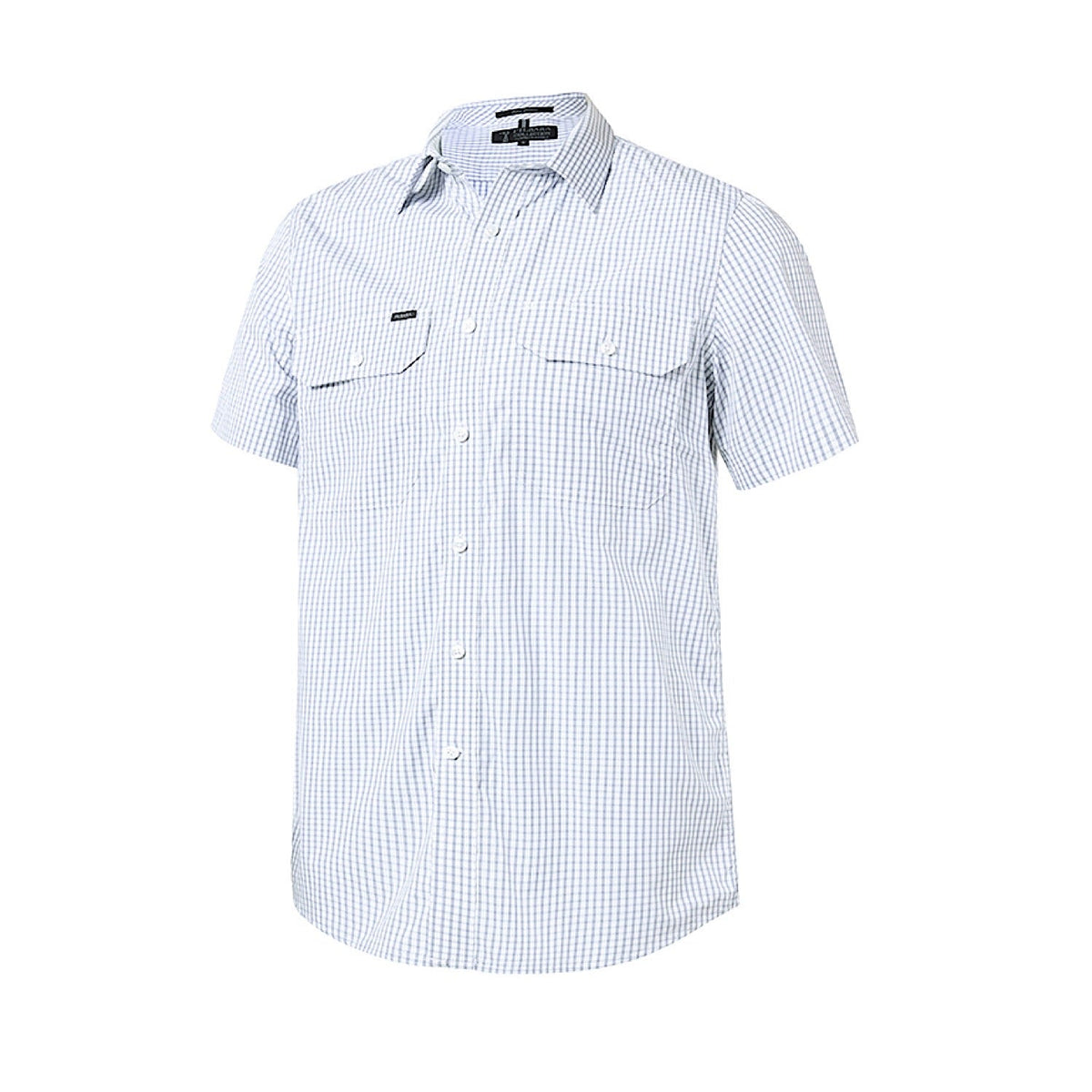 Pilbara Men’s S/S Shirt - Diesel/White Check