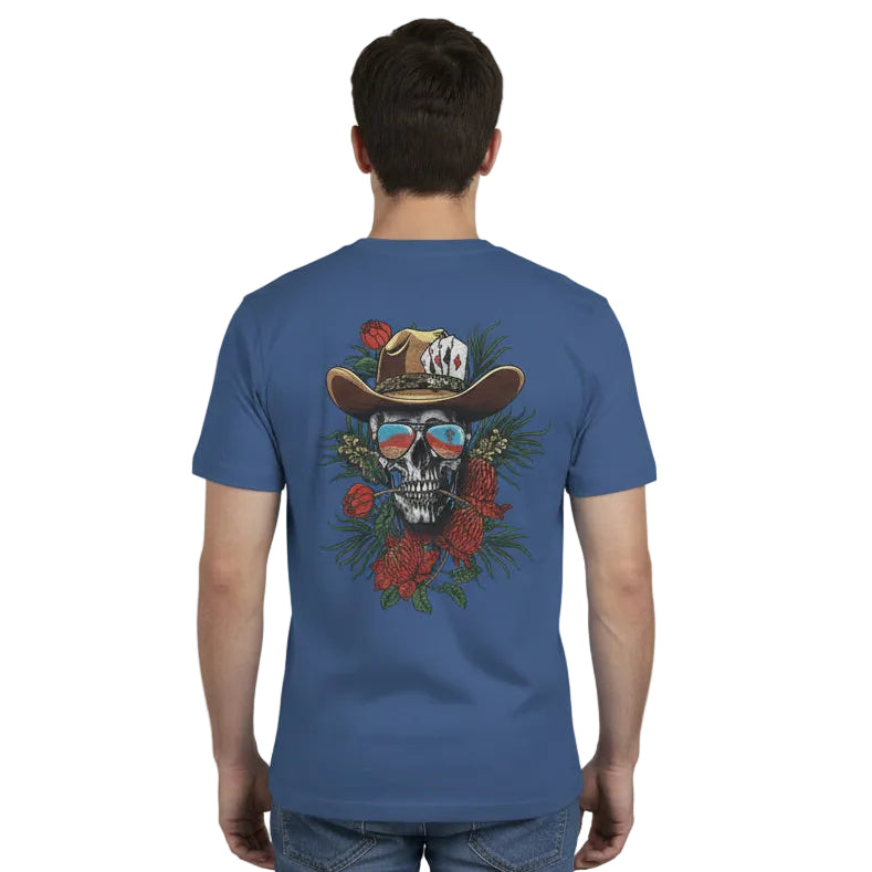 Pilbara Men’s Waratah Skull Western T-Shirt - Admiral