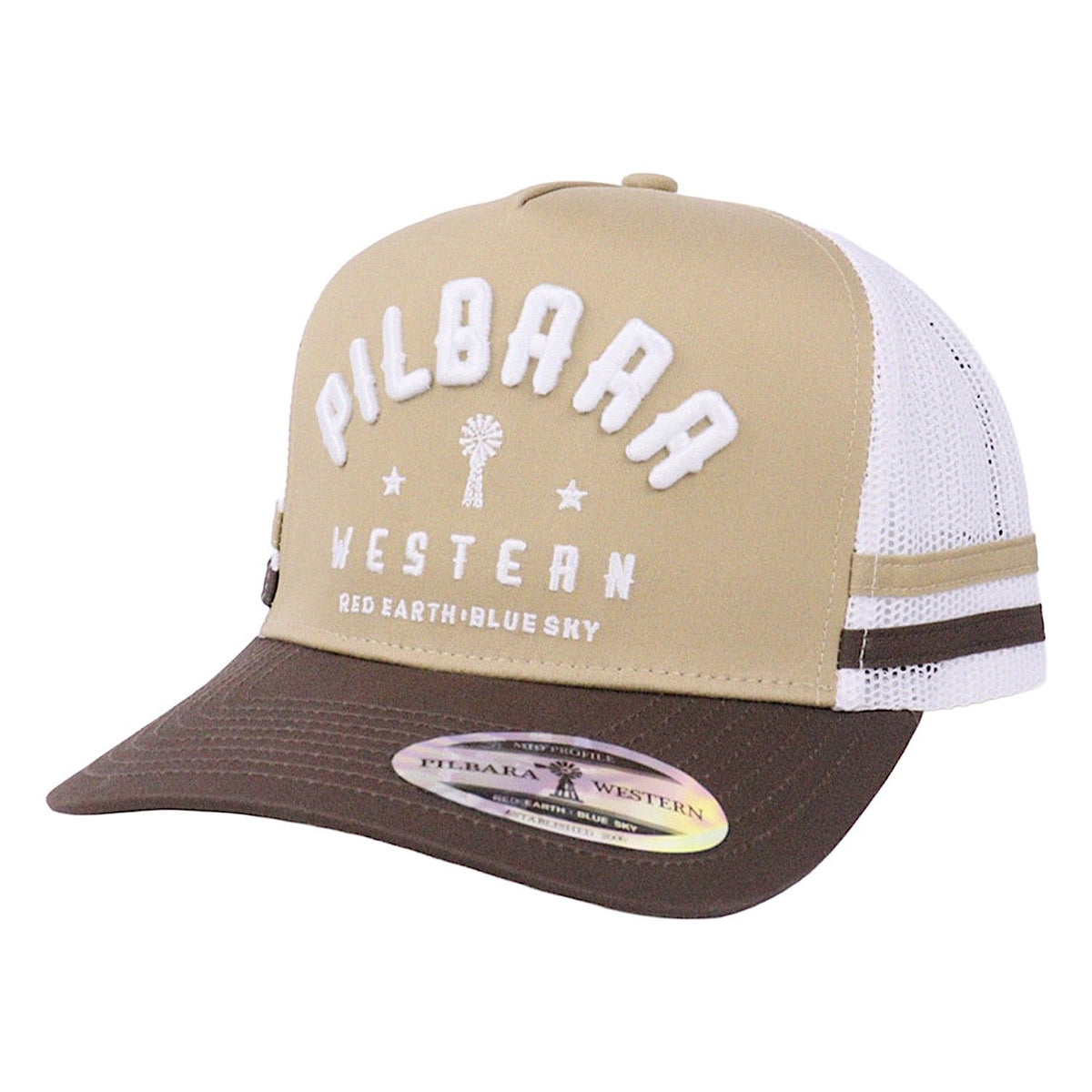 Pilbara Western Classic Cap - Tan/Brown/White