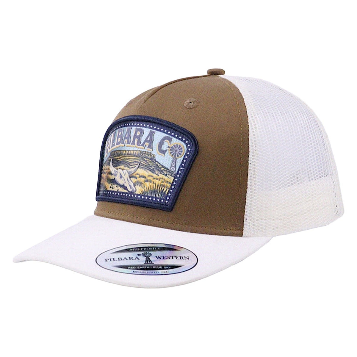 Pilbara Western Co. Skull Cap - Brown/White