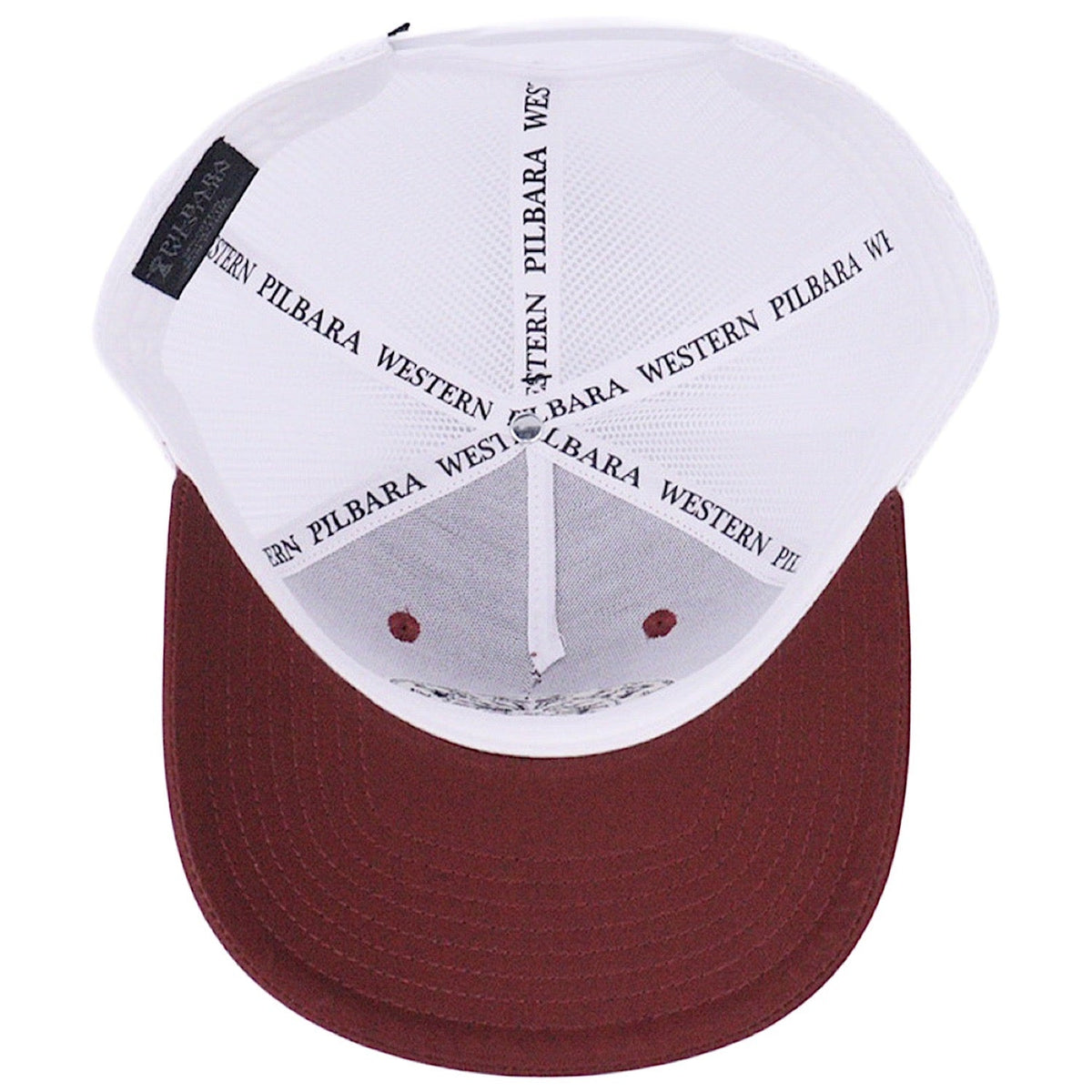 Pilbara Western Kid’s Established Cap - Maroon/White