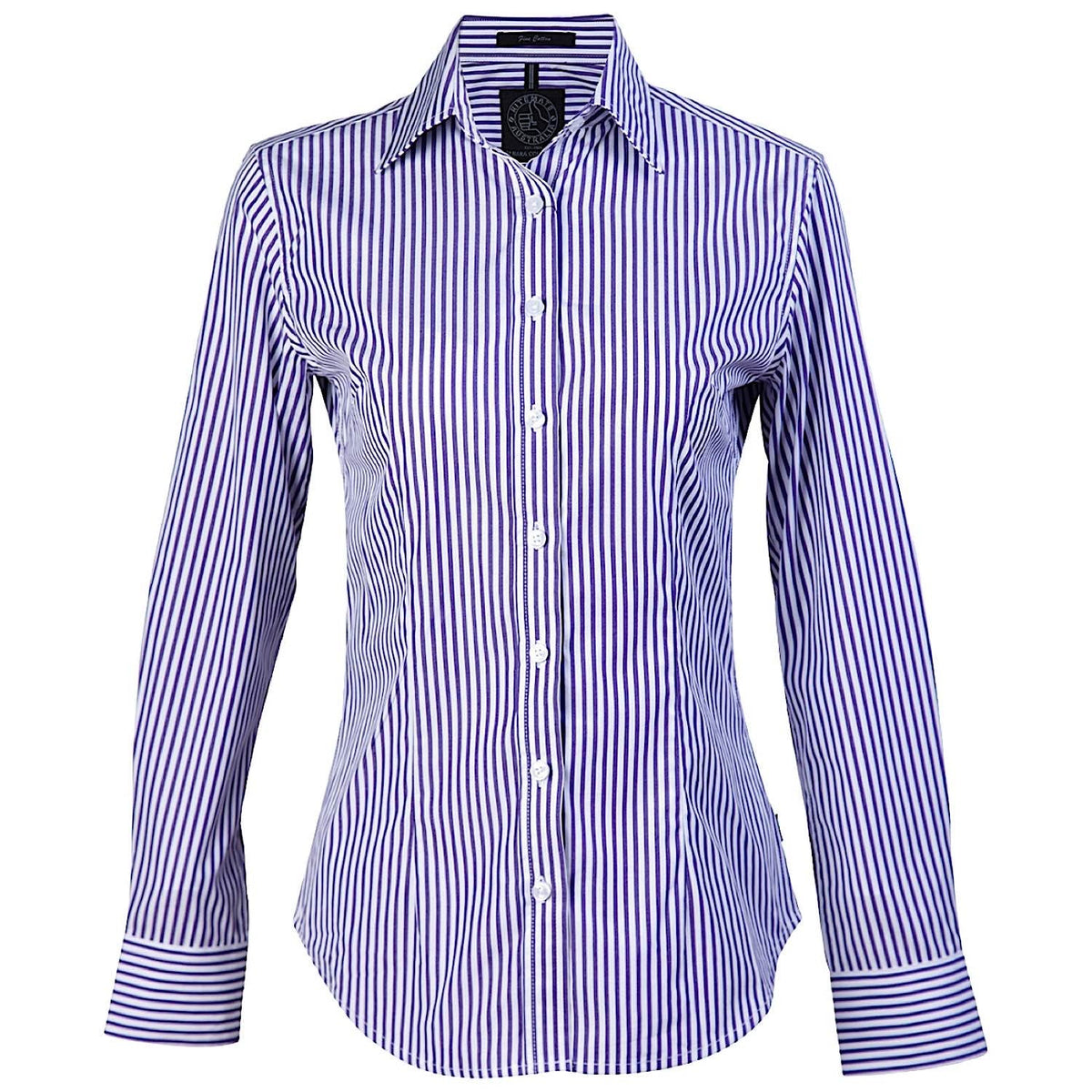 Pilbara Women’s Striped Shirt - Purple & White