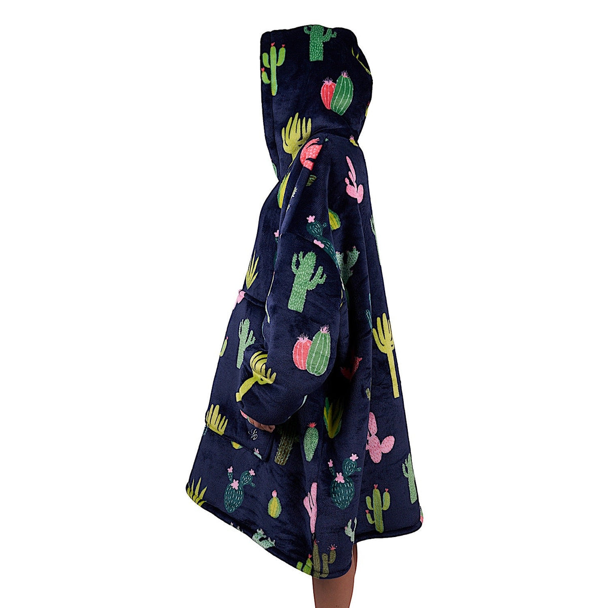 Pure Western Adult’s Cactus Print Snuggle Hoodie - Navy