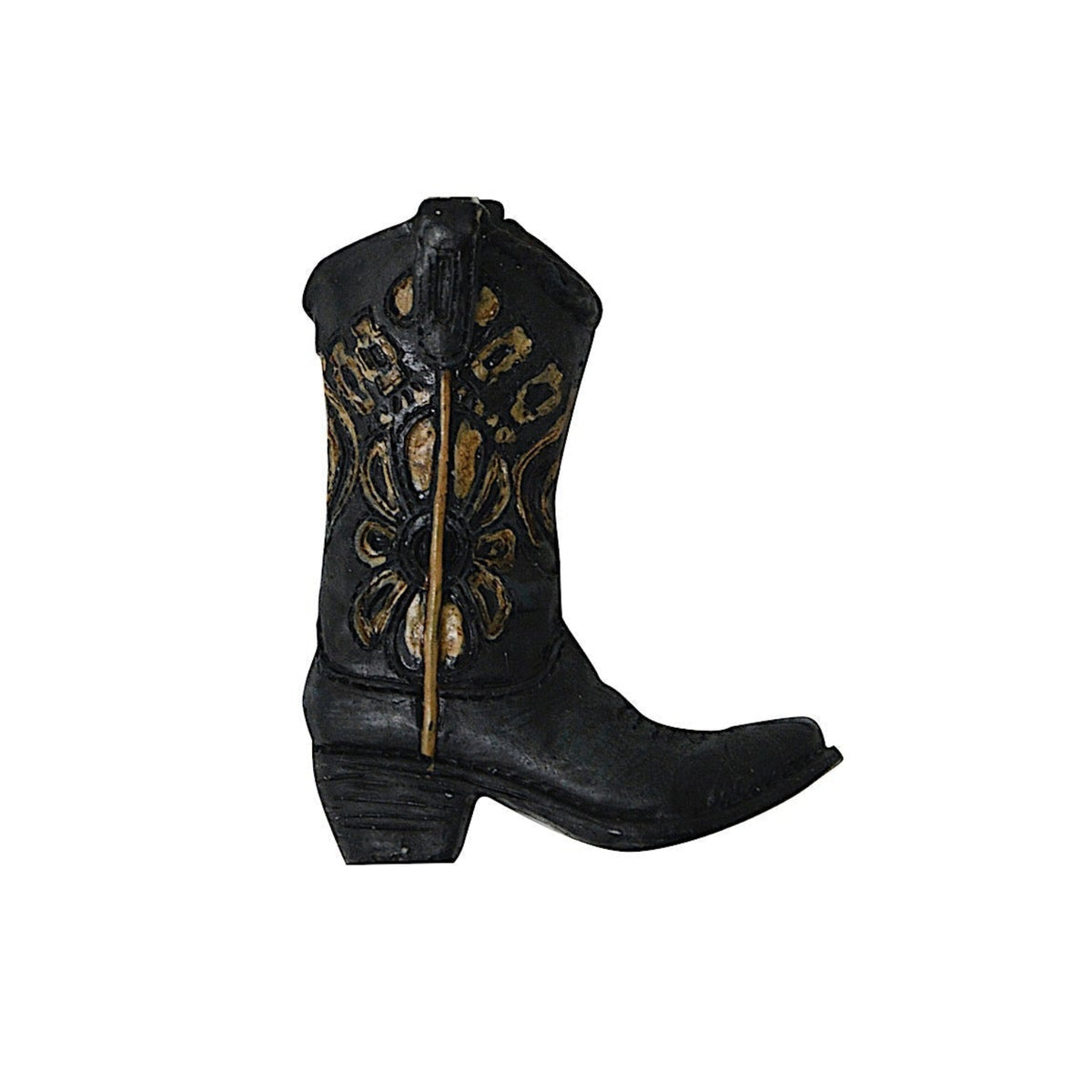 Pure Western Boot Black Flower Magnet