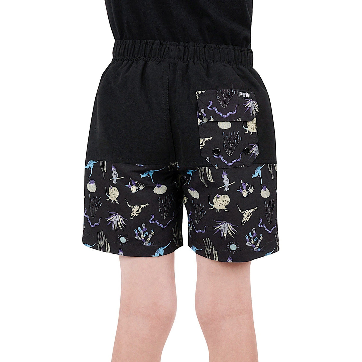 Pure Western Boy’s Benny Boardshort-Black/Multi