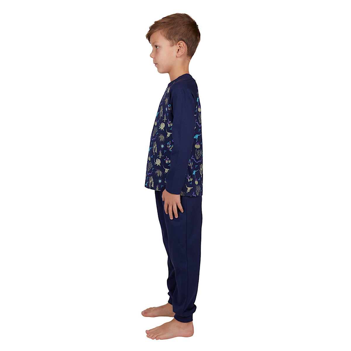 Pure Western Boys Benny Glow-In-The-Dark PJs Navy