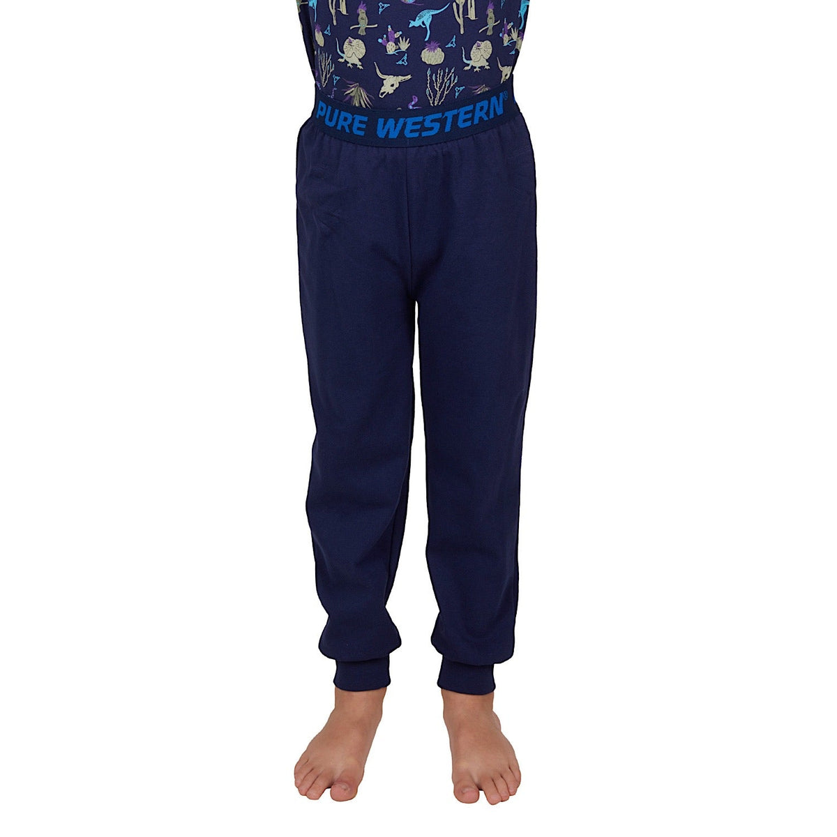 Pure Western Boys Benny Glow-In-The-Dark PJs Navy