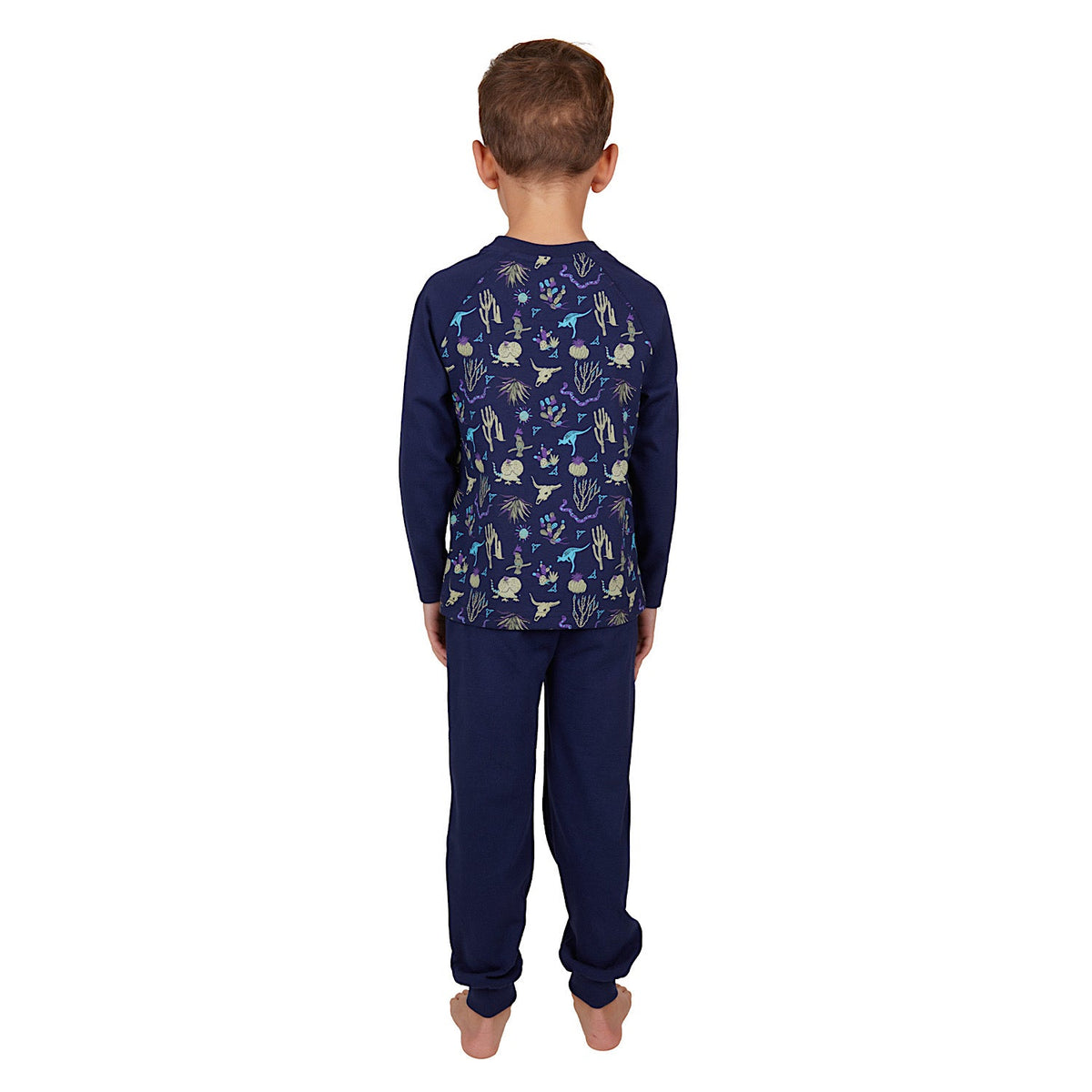 Pure Western Boys Benny Glow-In-The-Dark PJs Navy