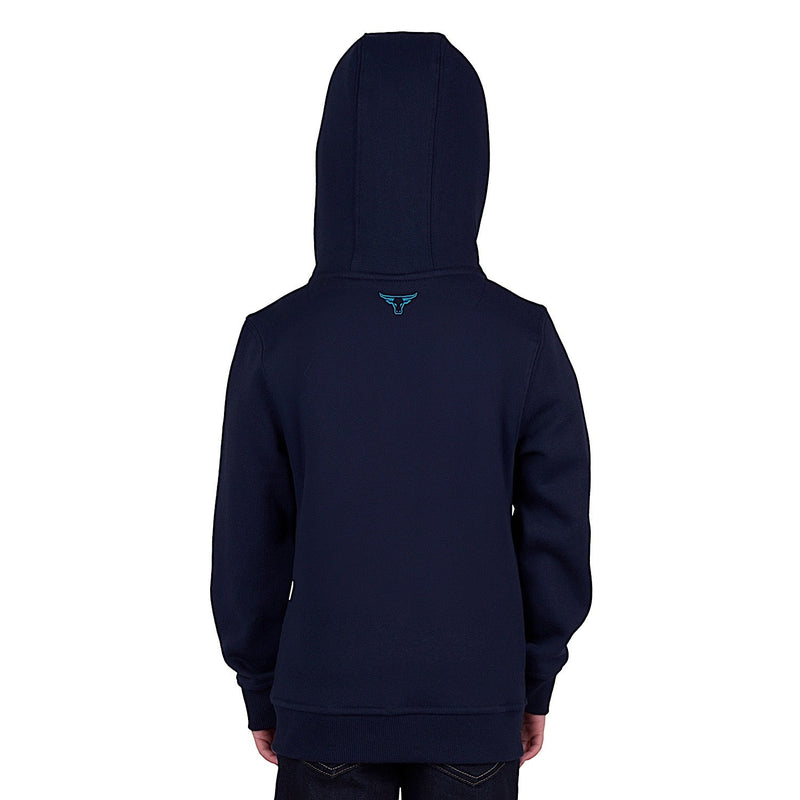 Pure Western Boy’s Carl Zip Through Hoodie - Navy