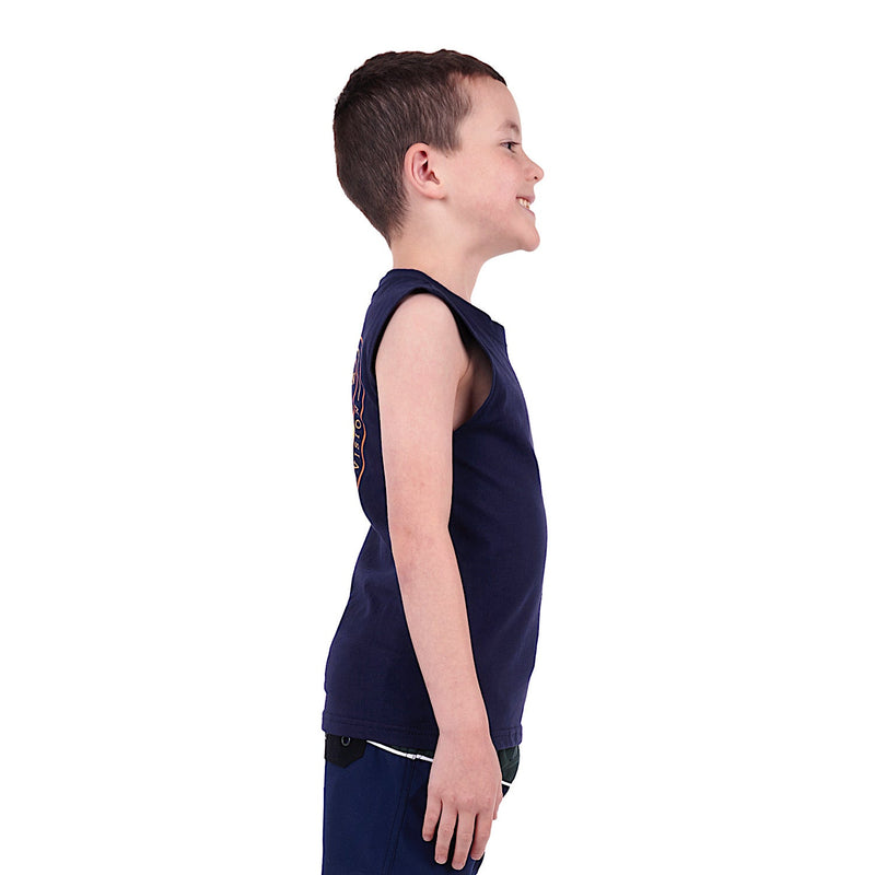Pure Western Boys Cleveland Muscle Tank-Navy