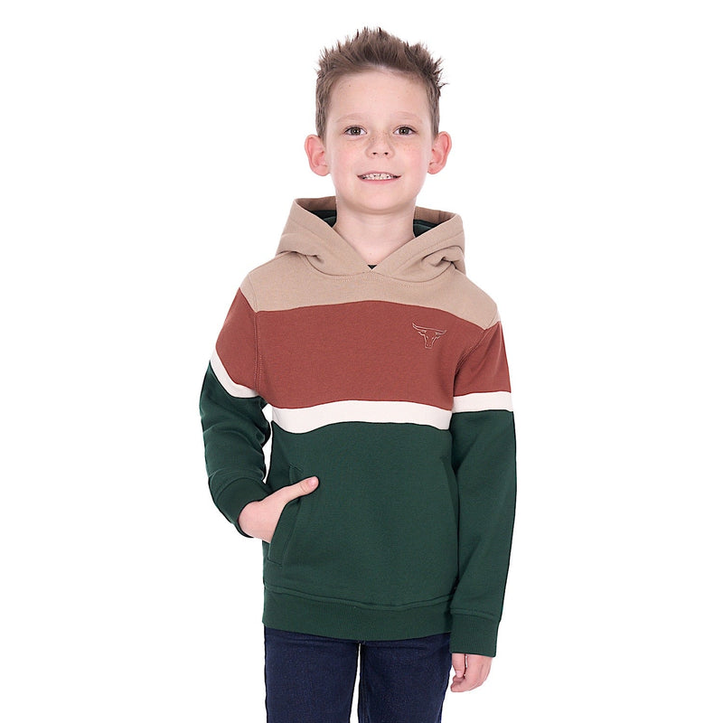 Pure Western Boy’s Harry Hoodie - Green/Multi