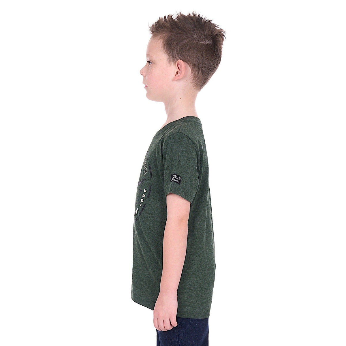 Pure Western Boy’s Oscar T-Shirt - Green Marle