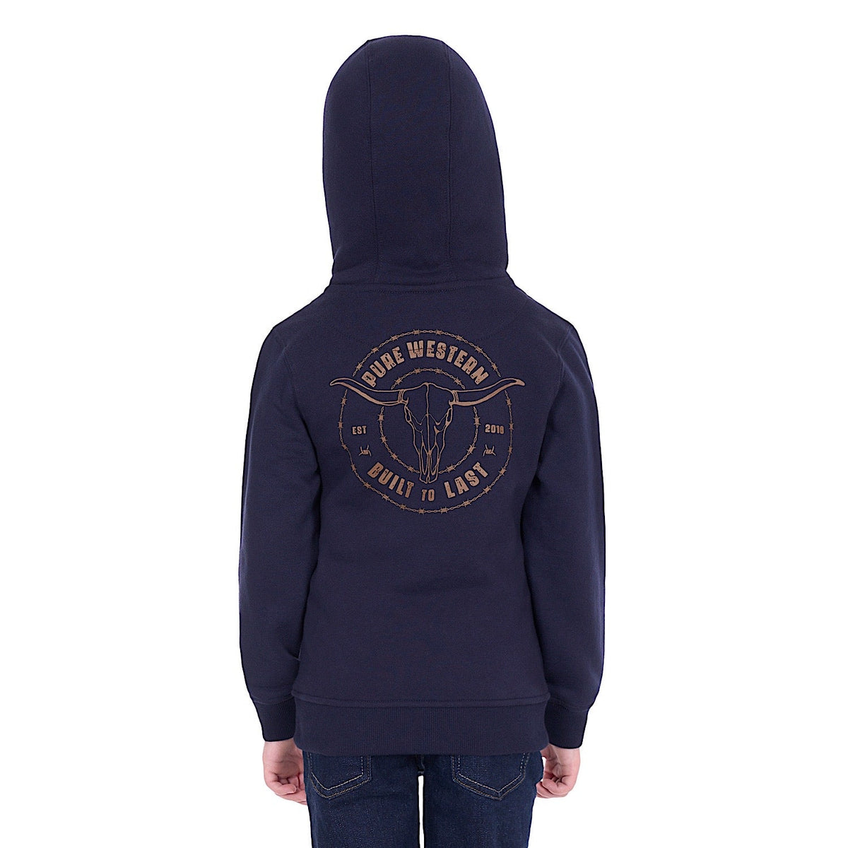 Pure Western Boy’s Walker Hoodie - Navy