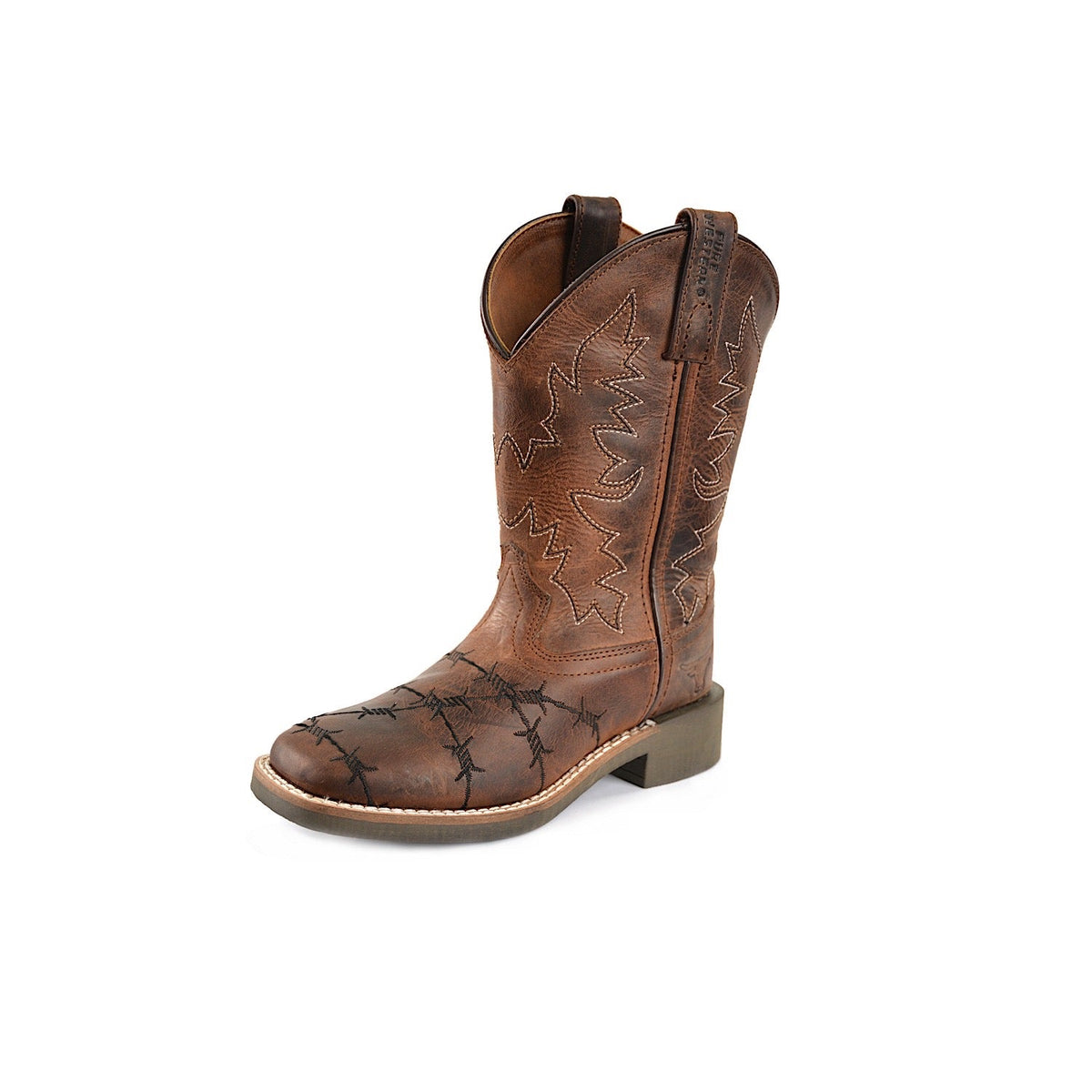 Pure Western CHILDRENS Carson Boot Oil Distressed Brown