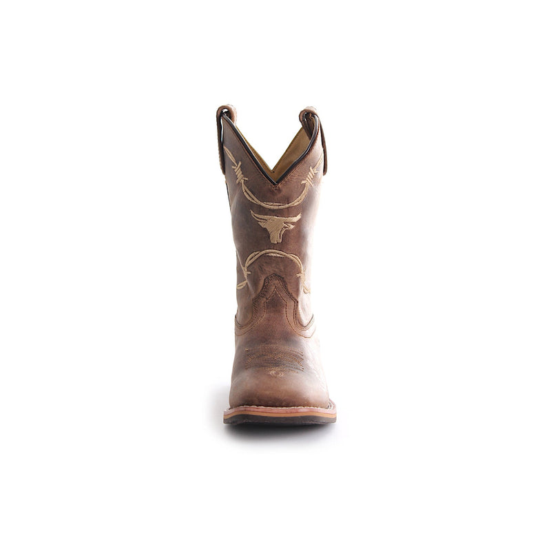 Pure Western CHILDRENS Kit Boot Oil Distress Brown