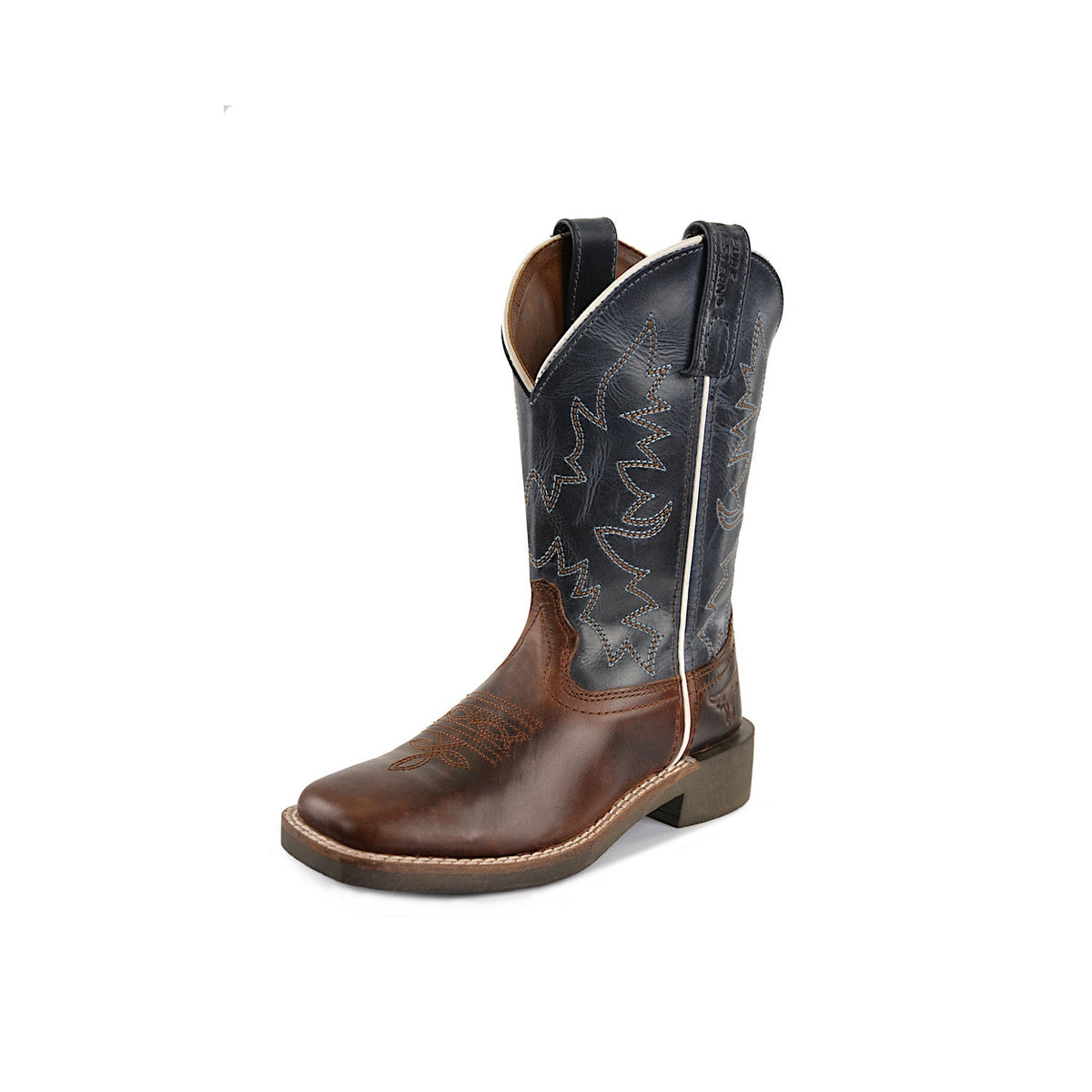Pure Western CHILDRENS Nash Boot Dark Brown/Navy