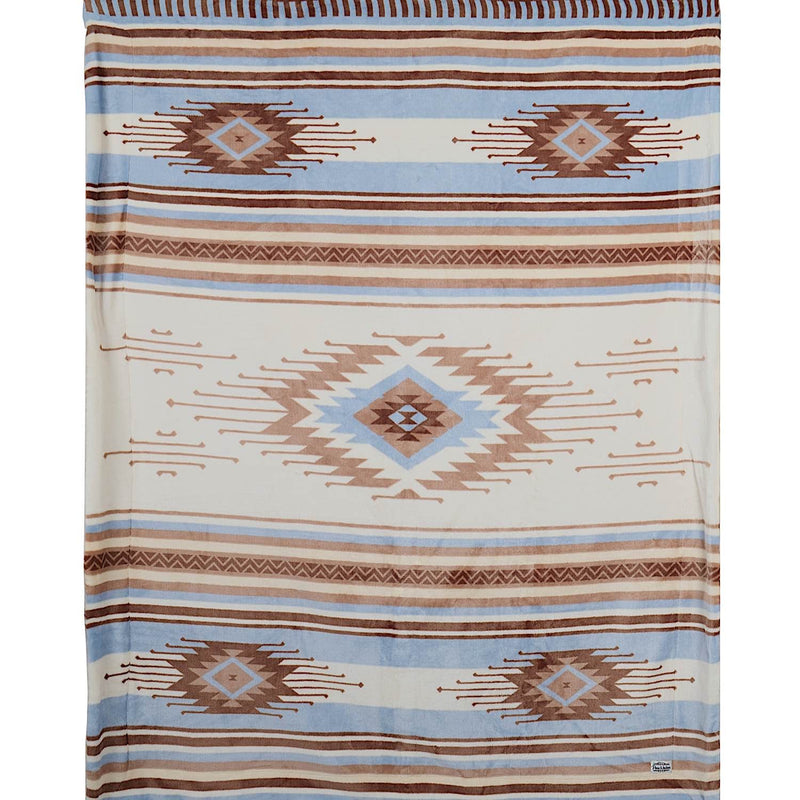 Pure Western Ellery Blanket - Natural/Blue