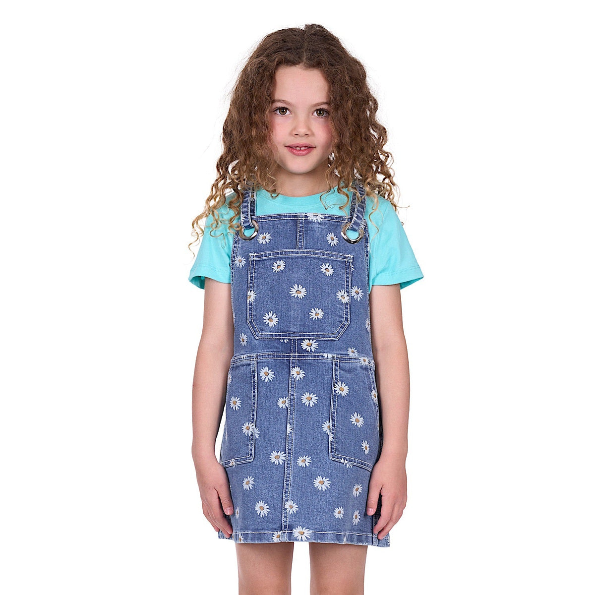 Pure Western Girl’s Adison Pinafore - Retro Blue
