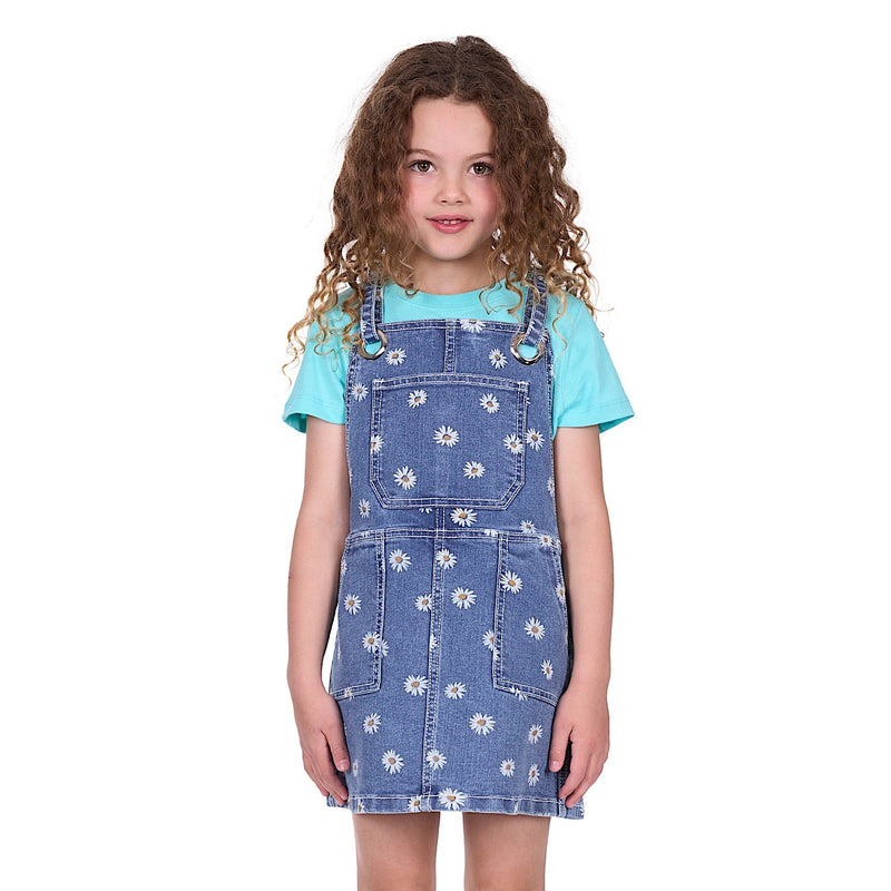 Pure Western Girl’s Adison Pinafore - Retro Blue