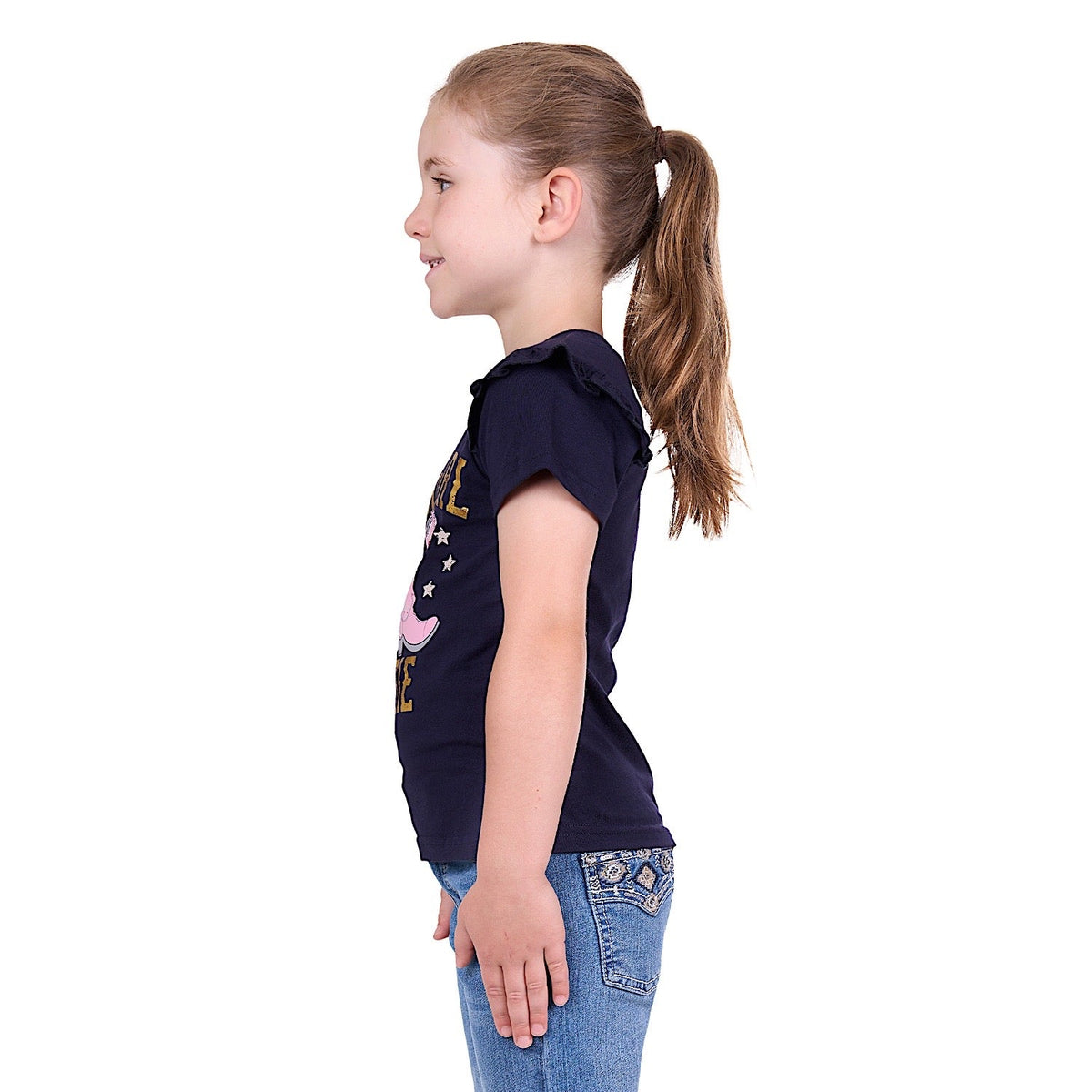 Pure Western Girl’s Audrey Tee Navy