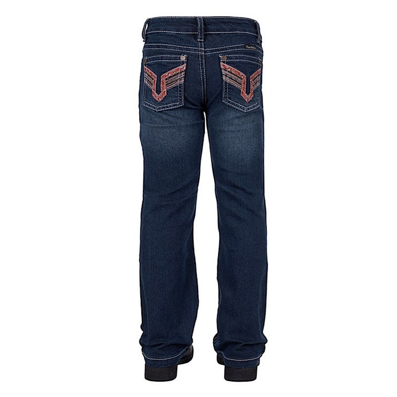 Pure Western Girls Aztec Bootcut Jean - Darkest Night