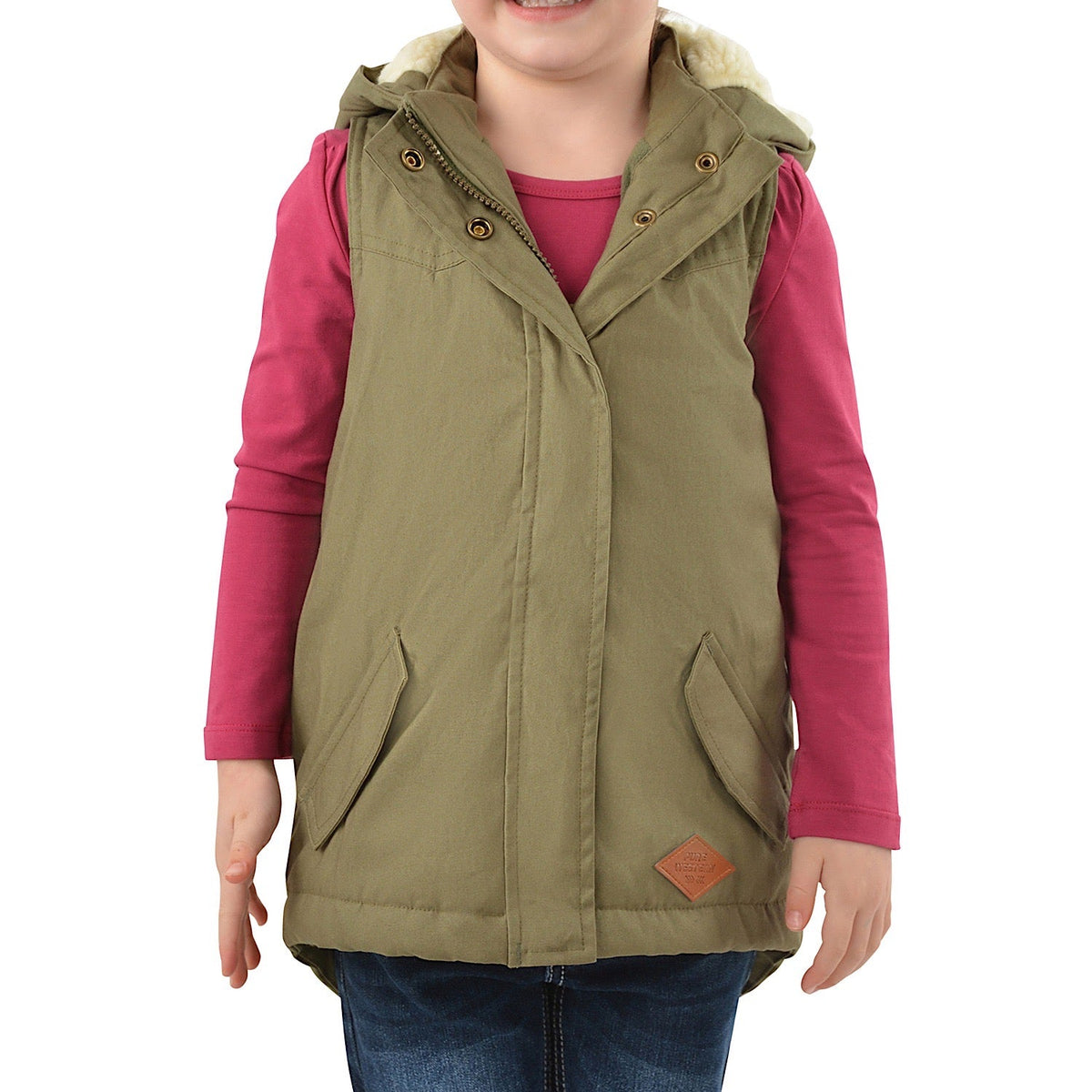 Pure Western Girl’s Bailey Vest - Forest