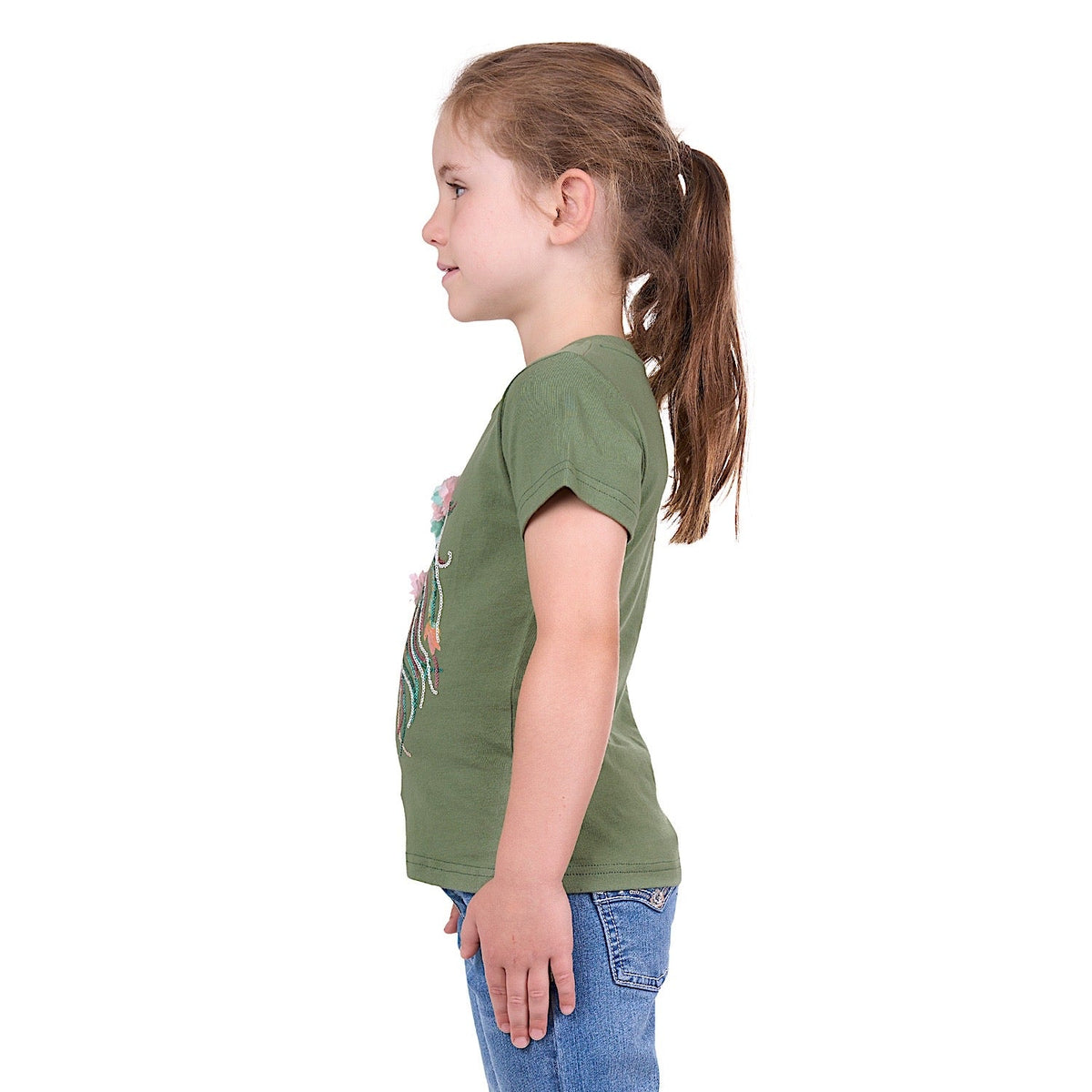 Pure Western Girl’s Camilla Tee Green
