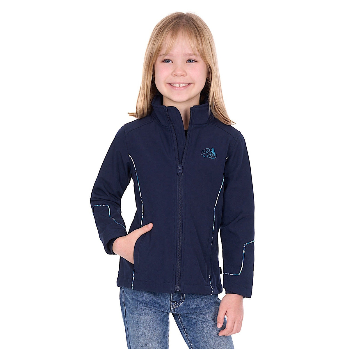 Pure Western Girl’s Corine Softshell Jacket - Navy