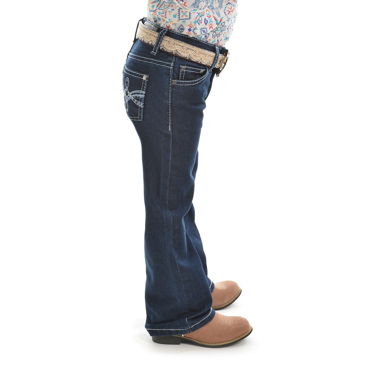 Pure Western Girls Demi Boot Cut Jean Dark Night