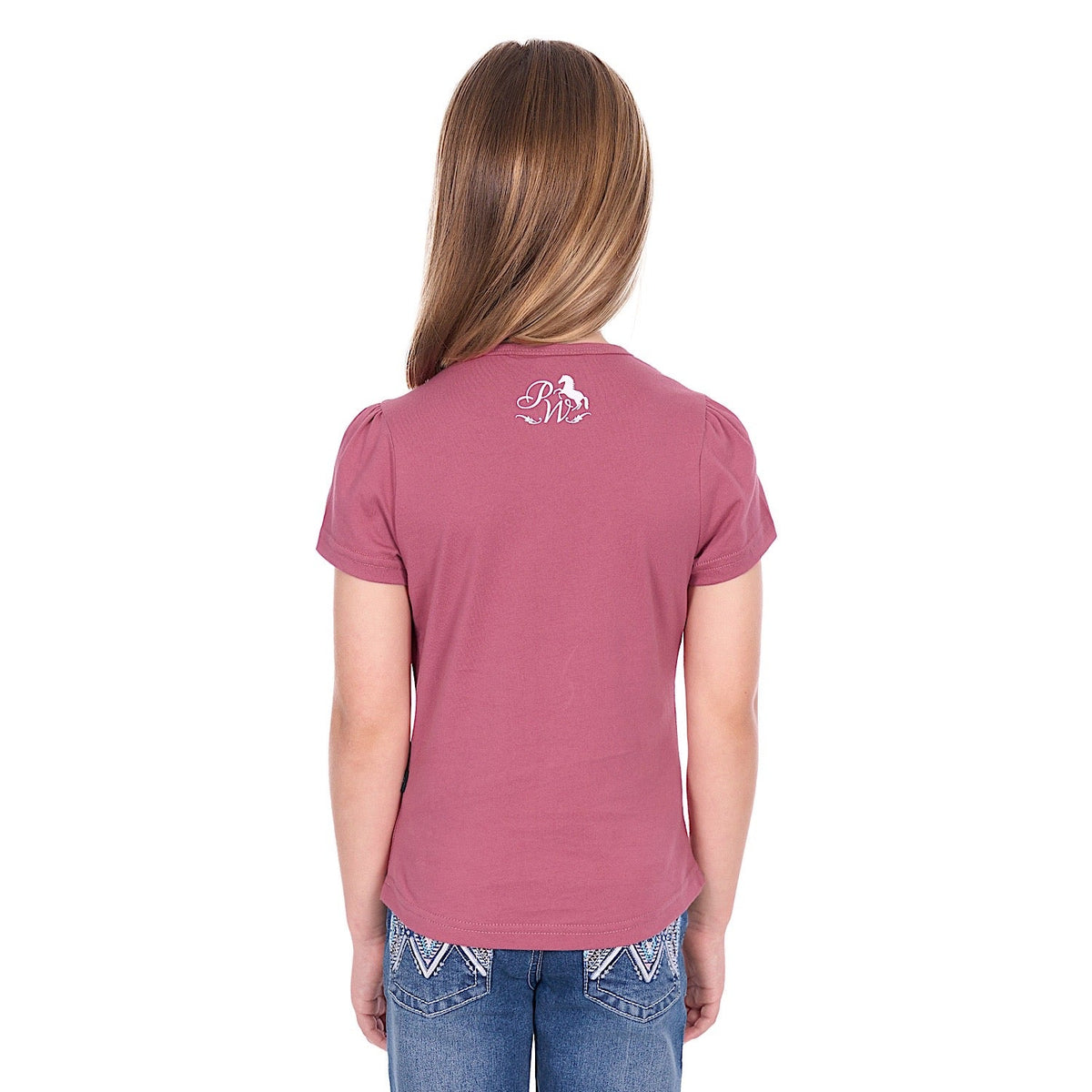 Pure Western Girl’s Estelle T-Shirt - Raspberry