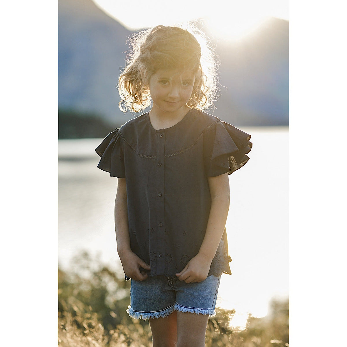 Pure Western Girls Jane Top-Navy
