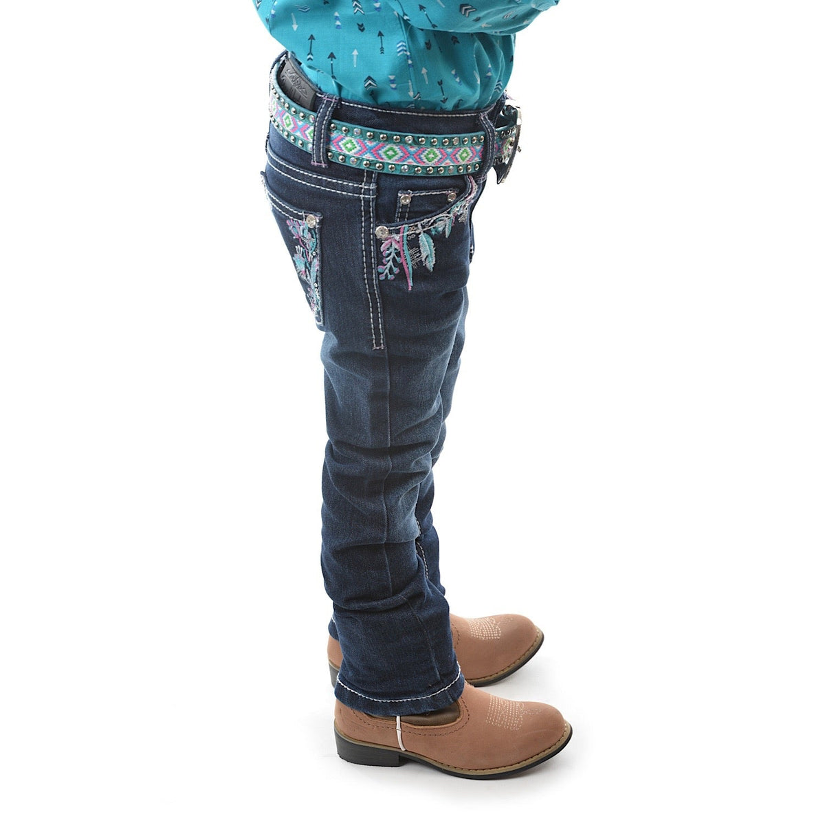 Pure Western Girl’s Madison Stretch Jean Slim Leg Midnight