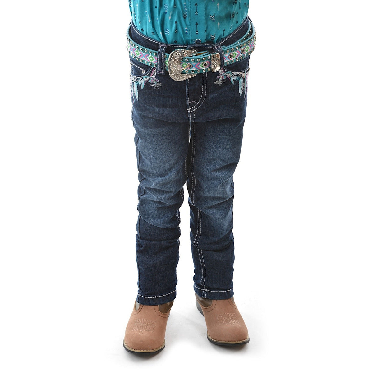 Pure Western Girl’s Madison Stretch Jean Slim Leg Midnight