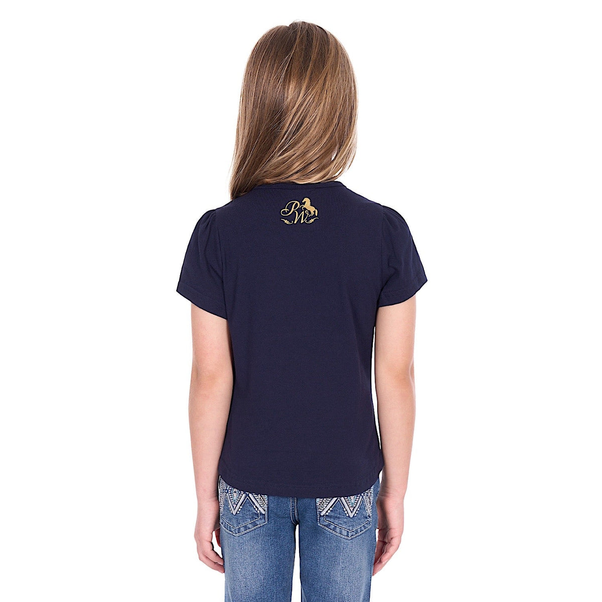 Pure Western Girl’s Marissa T-Shirt - Navy