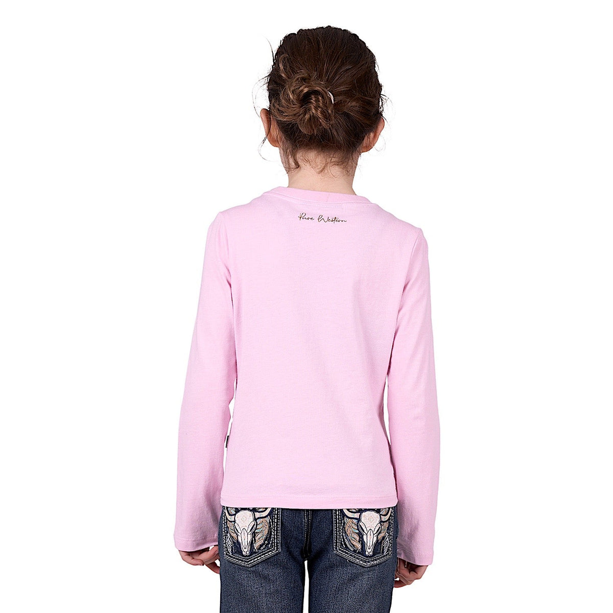 Pure Western Girl’s Polly Long Sleeve Tee - Pink
