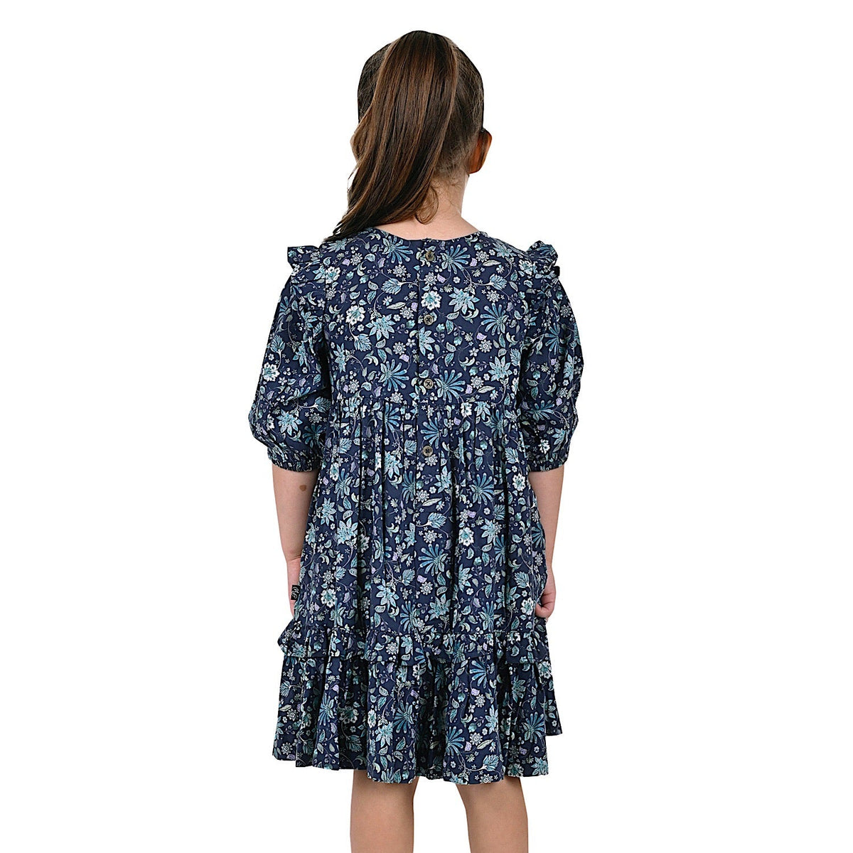 Pure Western Girls Rosie Dress-Navy/Multi