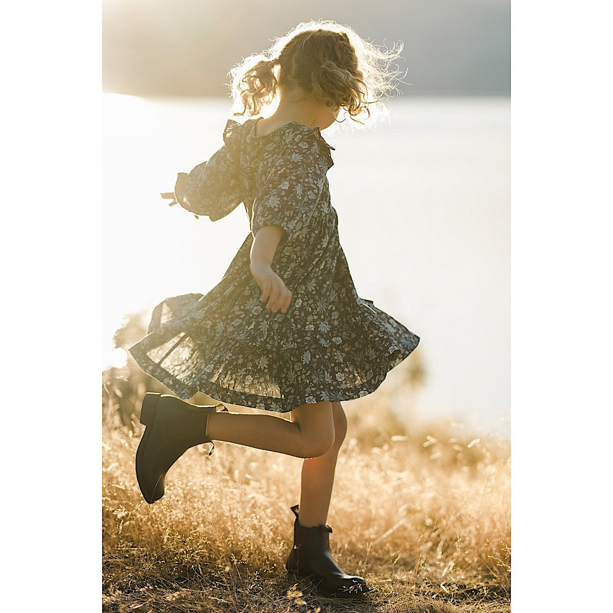 Pure Western Girls Rosie Dress-Navy/Multi