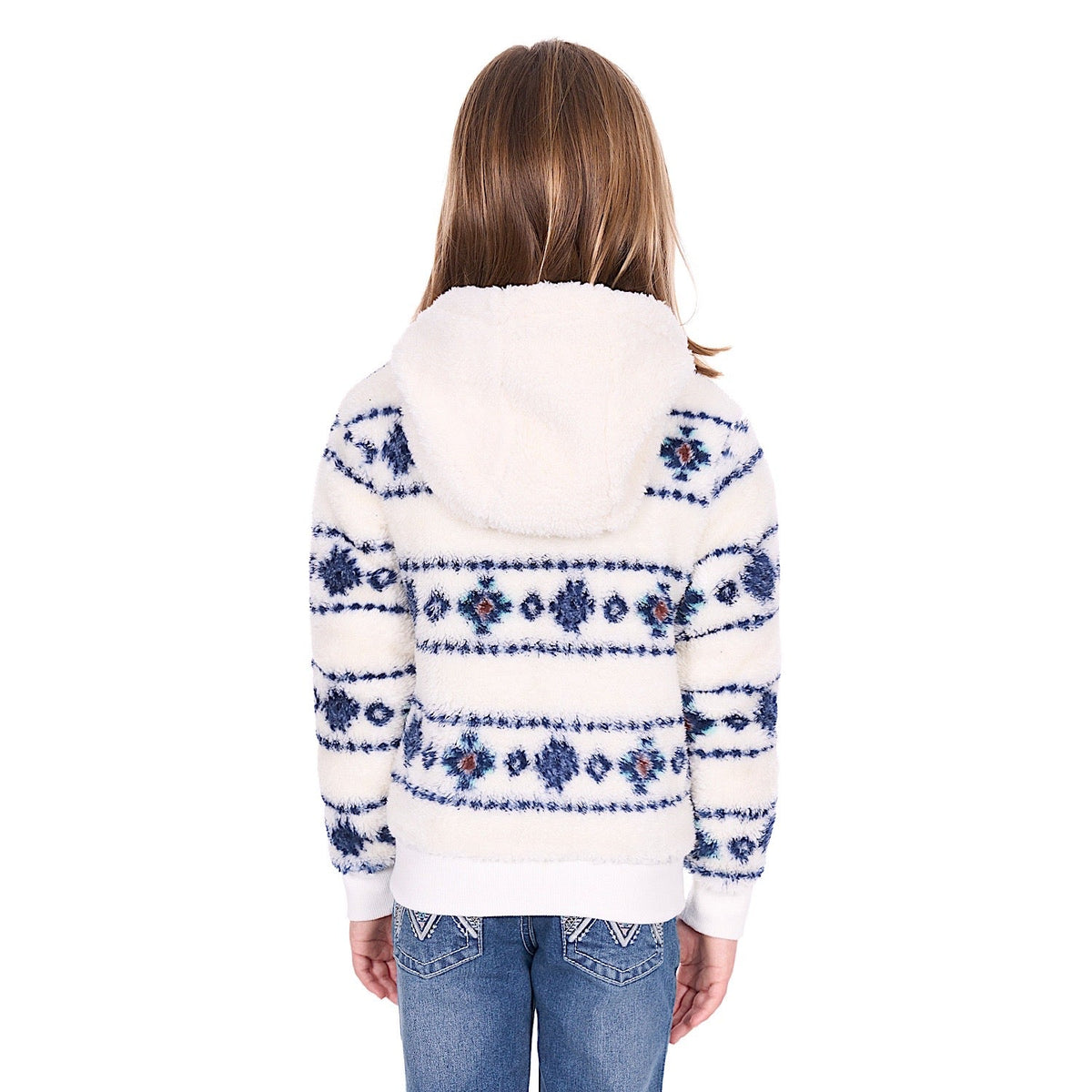 Pure Western Girl’s Sharna Zip Up Hoodie - Ivory