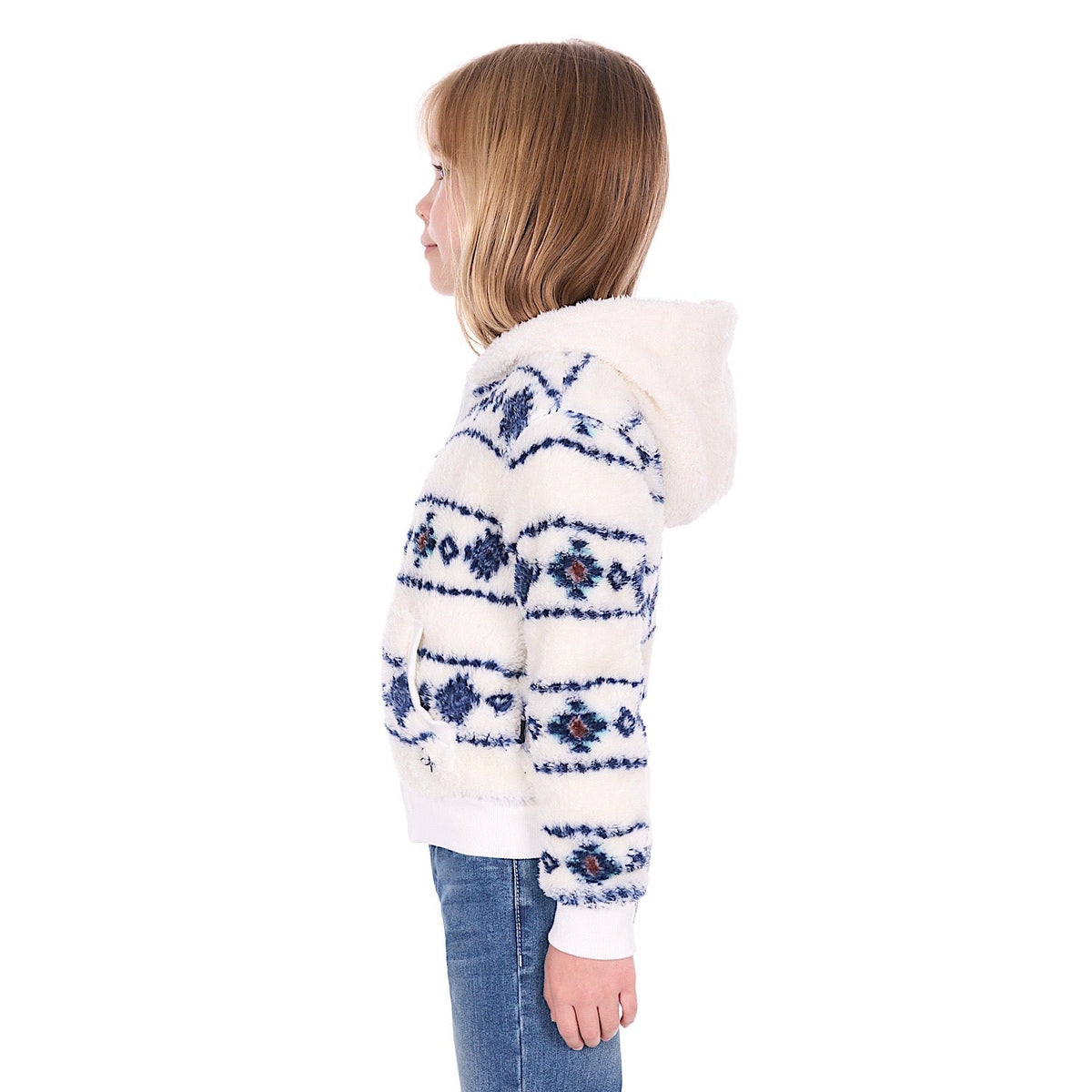 Pure Western Girl’s Sharna Zip Up Hoodie - Ivory