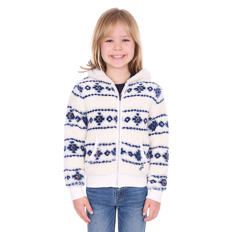 Pure Western Girl’s Sharna Zip Up Hoodie - Ivory