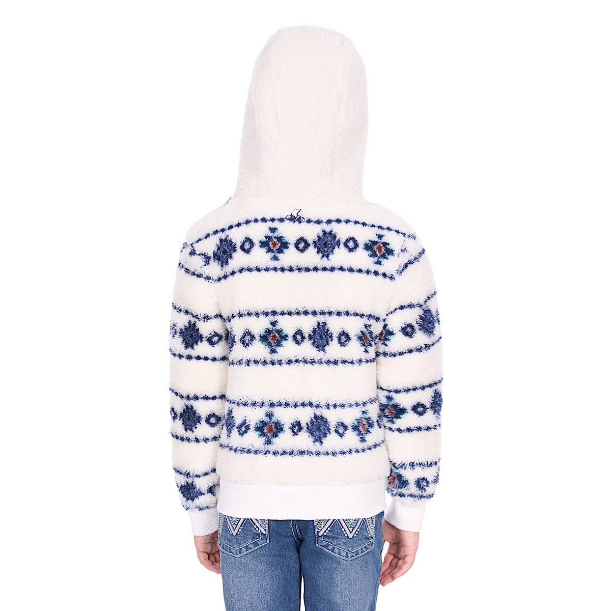 Pure Western Girl’s Sharna Zip Up Hoodie - Ivory