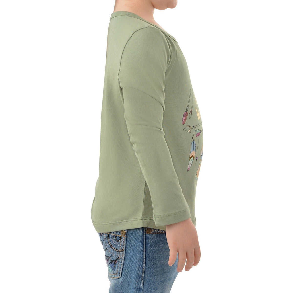 Pure Western Girl’s Spike Long Sleeve Tee -Moss