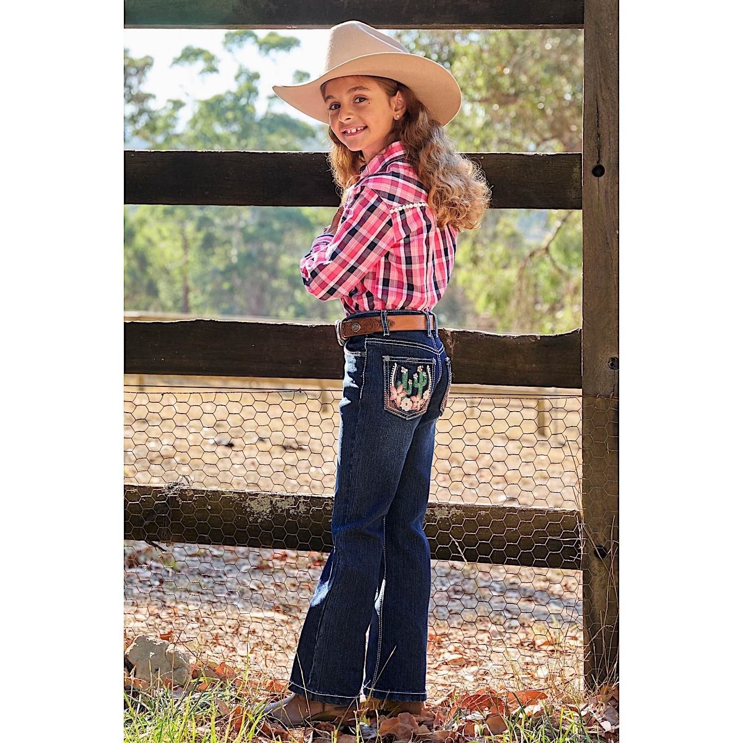 Buy Pure Western Girl's Zoe Boot Cut Jean Midnight | The Stable Door