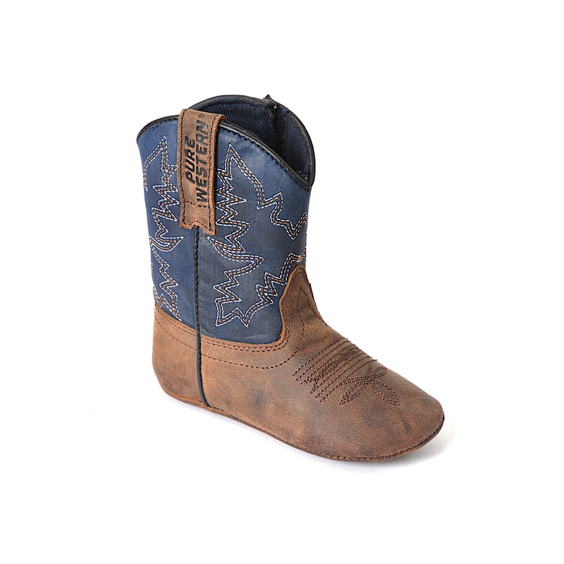 Pure Western INFANT Nash Boot -Dark Brown/Navy
