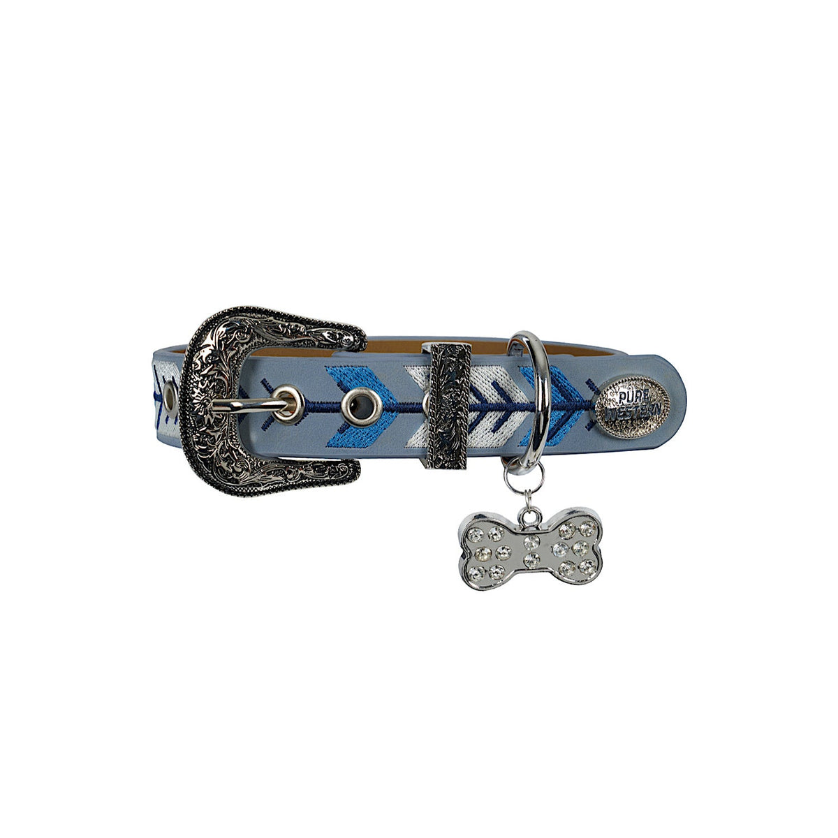 Pure Western Kaira Dog Collar - Blue