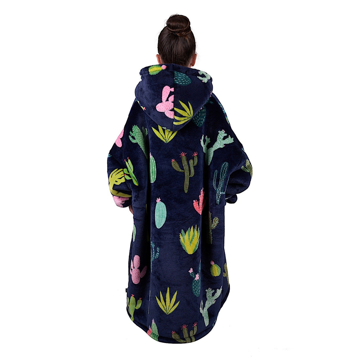 Pure Western Kid's Cactus Print Snuggle Hoodie - Navy